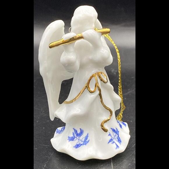 RARE! Cardew Blue ANGEL w/ FLUTE ~ Hand Made Paul Cardew Ornament - Picture 9 of 9